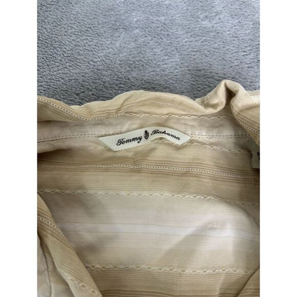 Tommy Bahama Silk Short Sleeve Button Down Shirt Men's Size Large Yellow - Picture 4 of 9